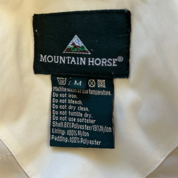 Mountain Horse Full Zip Riding Vest Women Medium Cream Equestrian Horses Outdoor - Picture 12 of 12